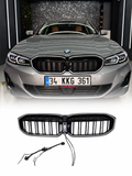 BMW 3 SERİSİ G20 LCI 2022+ ÇİFT ÇITA LEDLİ PANJUR PIANO BLACK