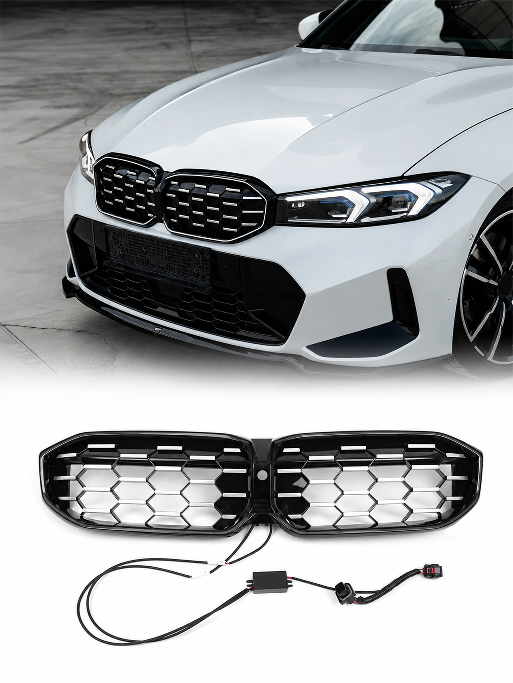 BMW 3 SERİSİ G20 LCI 2022+ M340i STYLE LEDLİ PANJUR PIANO BLACK