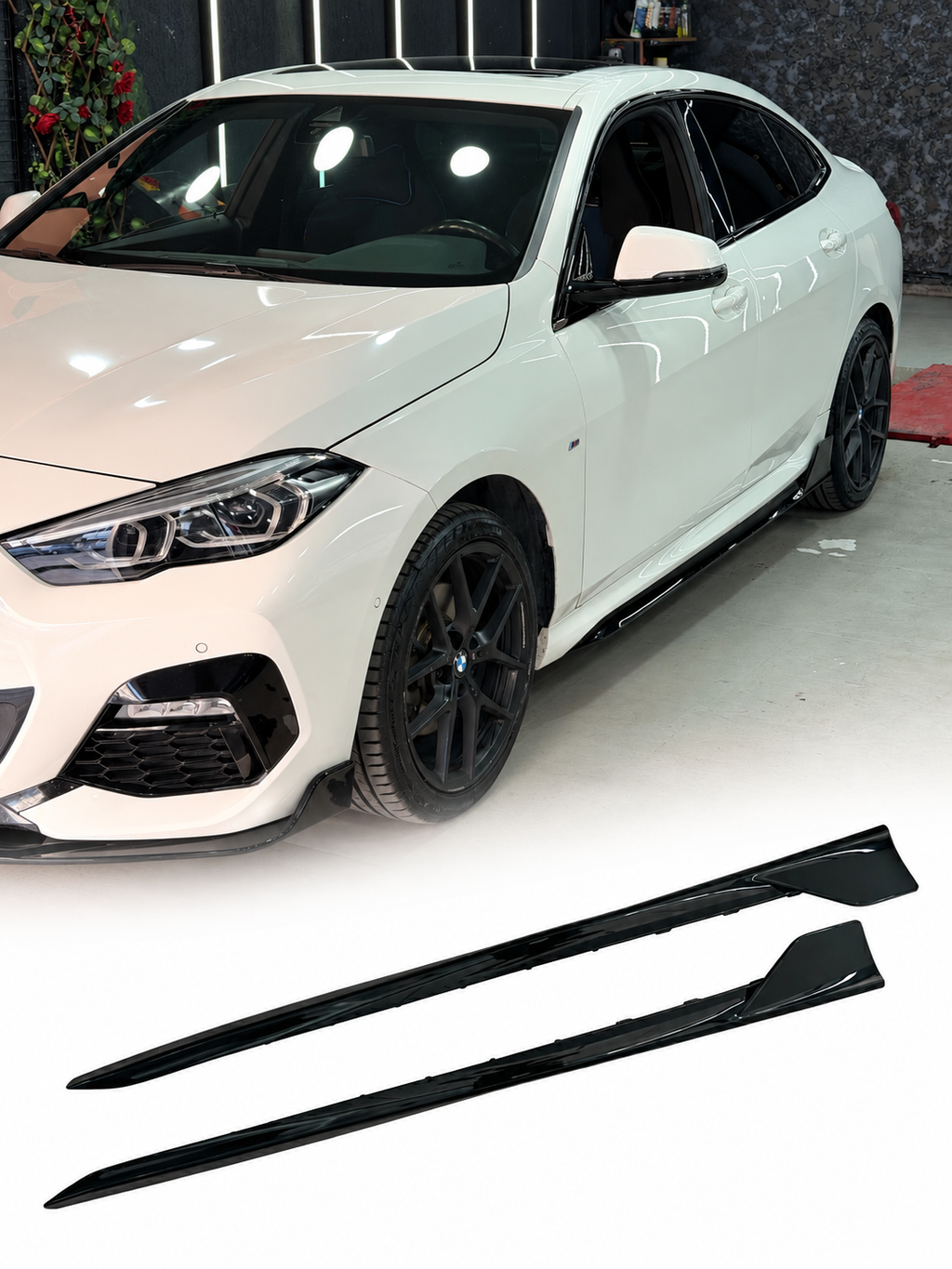 BMW F40 F44 F70 F74 M Performance Style parlak siyah marşpiyel alt eki