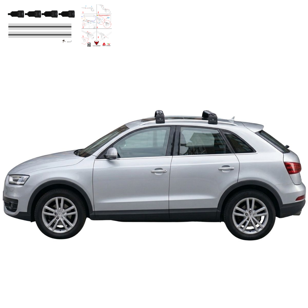 Aluminium Tavan Taşıma Barı Uyumlu BMW X1 F48 2016-2022 Gümüş