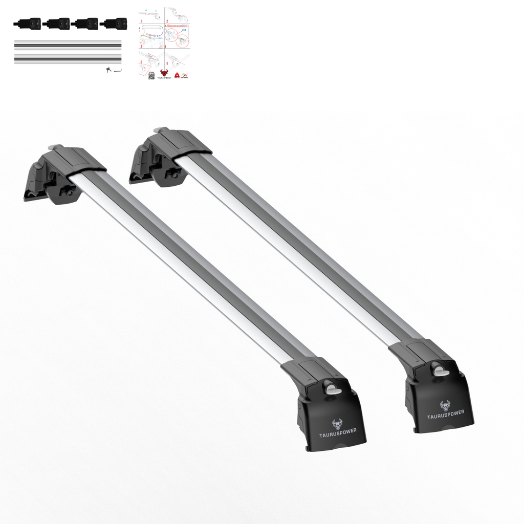 Aluminium Tavan Taşıma Barı Uyumlu BMW X1 F48 2016-2022 Gümüş