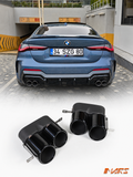 BMW G20 G22 G23 G26 Uyumlu Piano Black Çift Çıkış Egzoz Ucu Seti