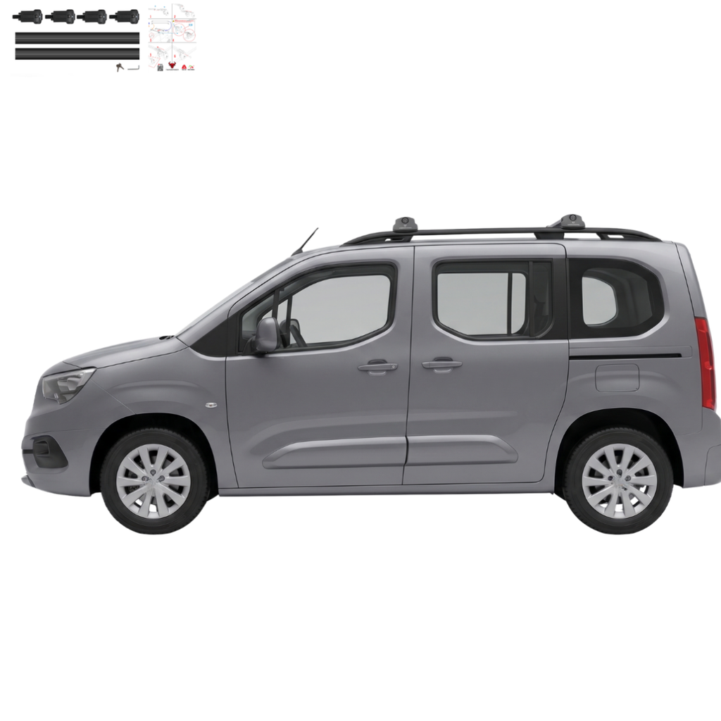 Aluminium Tavan Taşıma Barı Uyumlu MERCEDES M-Class (ML-W166) 2012-2019 Siyah