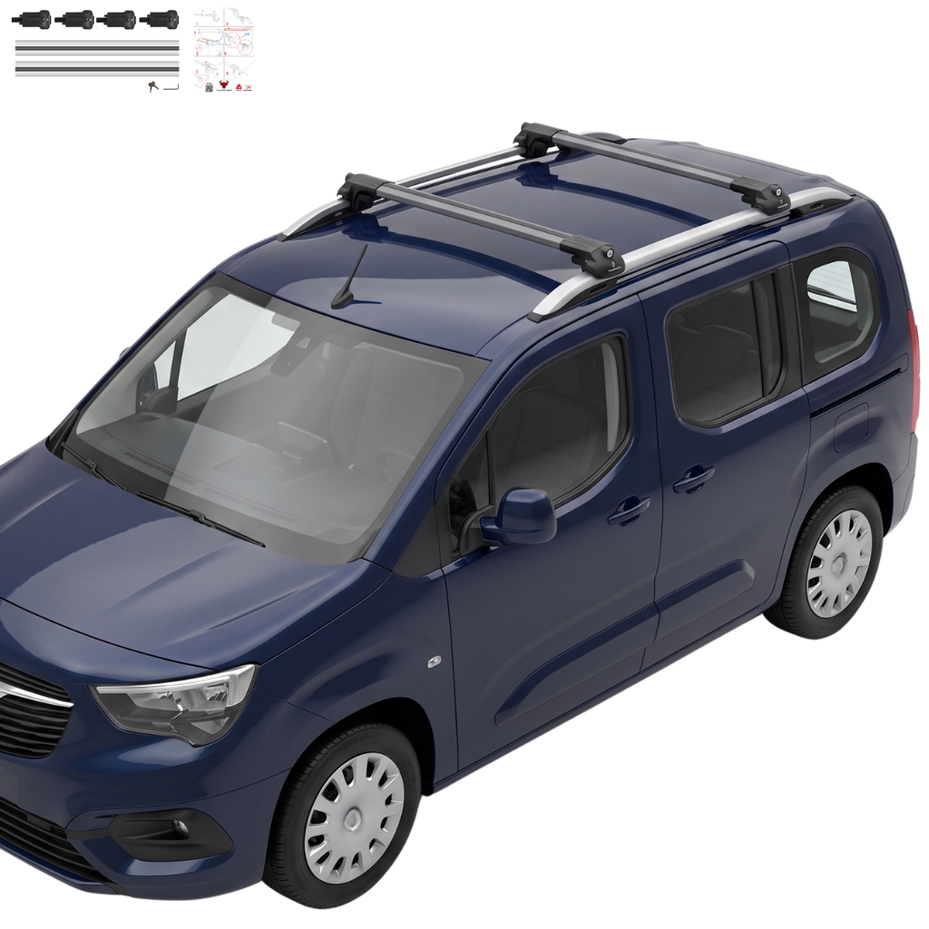 Aluminium Tavan Taşıma Barı Uyumlu MERCEDES M-Class (ML-W166) 2012-2019 Gümüş