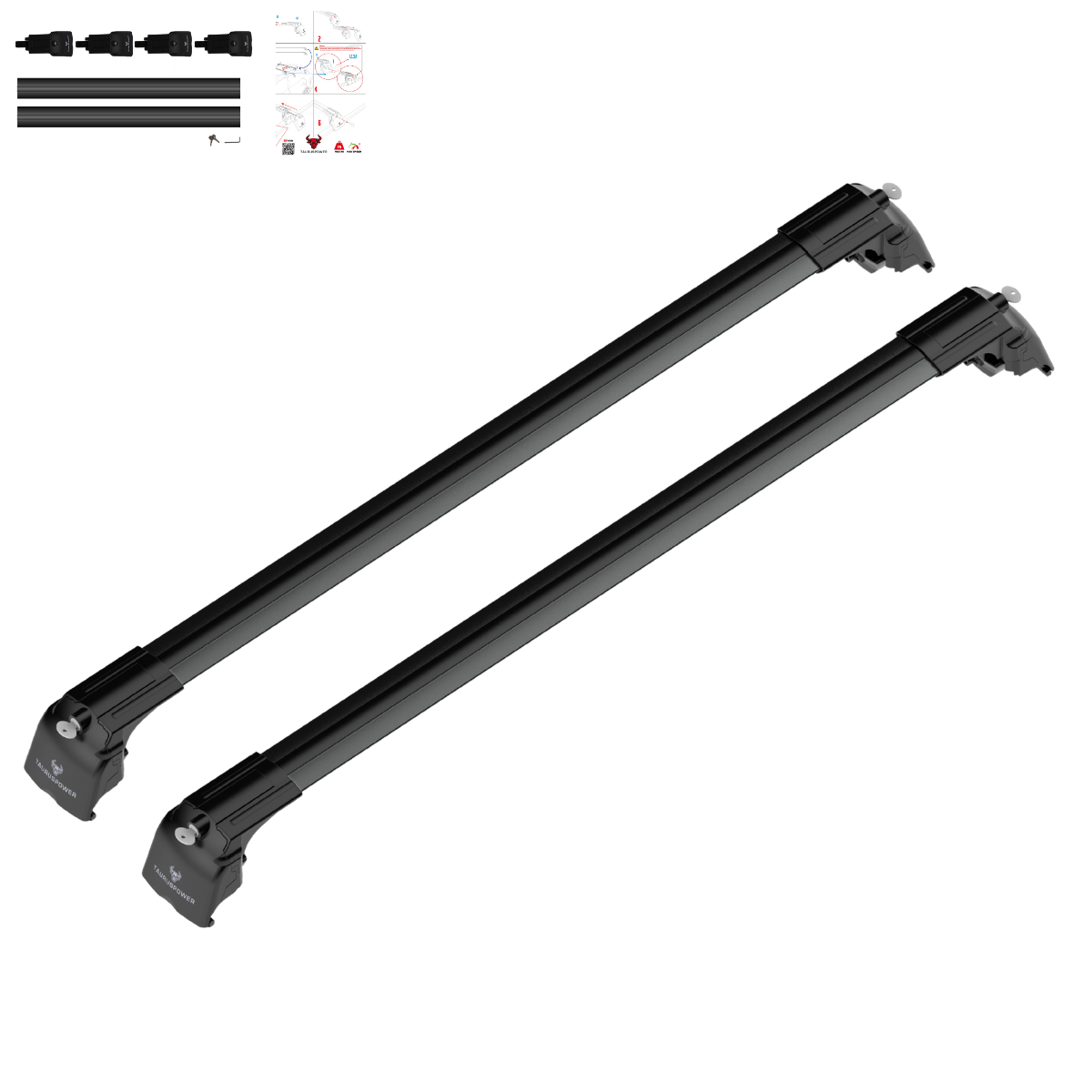 Aluminium Tavan Taşıma Barı Uyumlu OPEL Zafira B MPV 2005-2011 Siyah