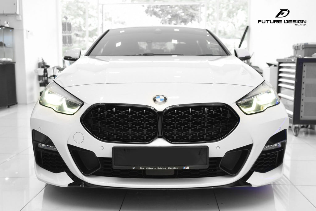BMW 2 Serisi F44 Diamond Style Piano Black ön panjur ön görünüm