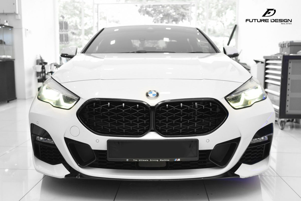 BMW 2 Serisi F44 Diamond Style Piano Black ön panjur ön görünüm