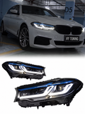 BMW 5 Serisi G30 2017-2020 LCI tasarım far takımı - tampon değişimi gerektirmez