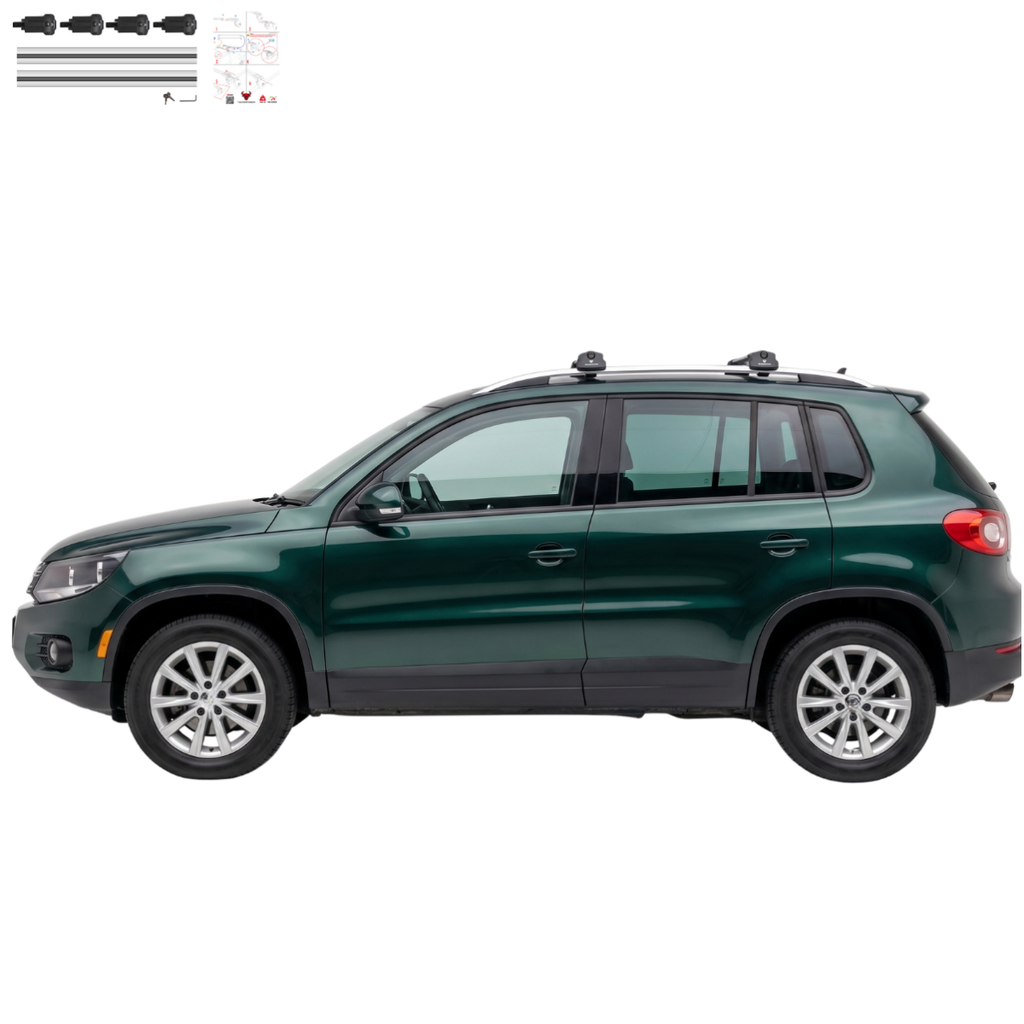 Aluminium Tavan Taşıma Barı Uyumlu VW VOLKSWAGEN Tiguan 5N 2007-2016 Gümüş