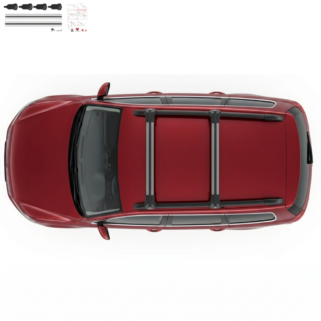 Aluminium Tavan Taşıma Barı Uyumlu VW VOLKSWAGEN Passat Variant B7 2010-2014 Gümüş