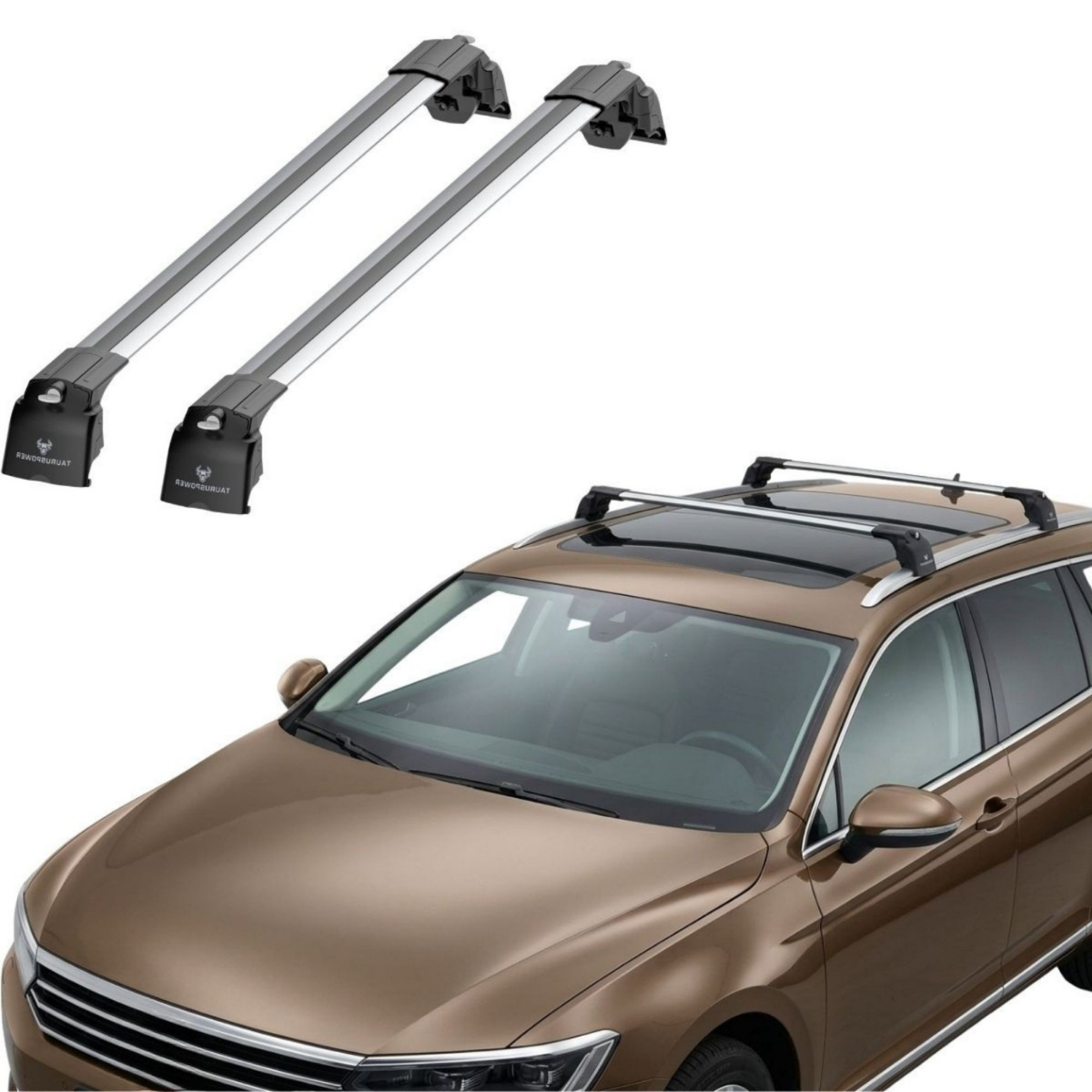 Aluminium Tavan Taşıma Barı Uyumlu VW VOLKSWAGEN Passat Variant B8 2015-2023 Gümüş