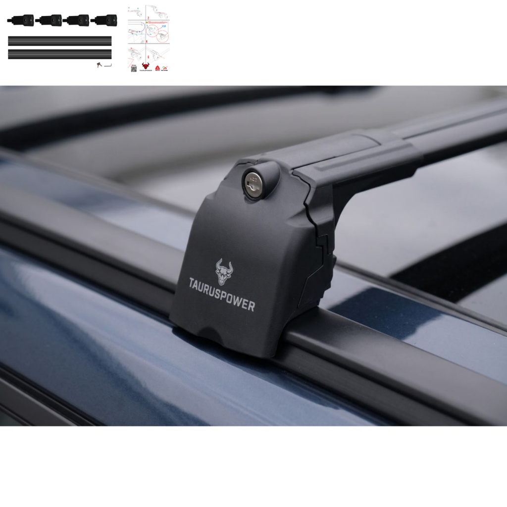Aluminium Tavan Taşıma Barı Uyumlu VOLVO XC60 2018-2025 Siyah