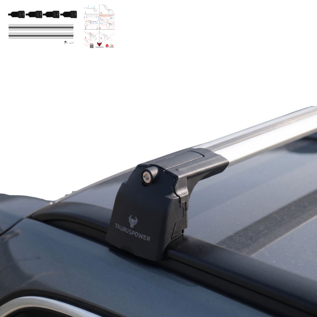 Aluminium Tavan Taşıma Barı Uyumlu VOLVO XC60 2018-2025 Gümüş