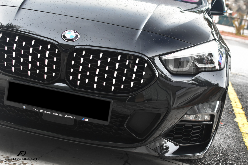 BMW F44 Gran Coupe 2019-2024 Diamond Style siyah krom panjur görünümü