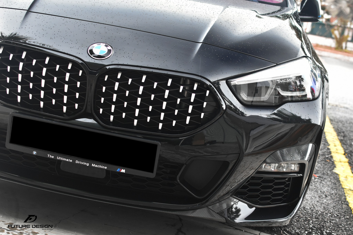 BMW F44 Gran Coupe 2019-2024 Diamond Style siyah krom panjur görünümü