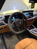BMW F40 F44 G20 G22 G23 G26 G29 i4 Uyumlu G82 CS Style Alkantara Direksiyon Simidi ve Airbag