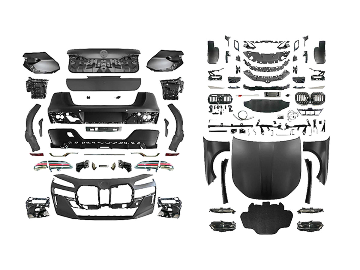 Komple Body Kit F01 [DÖNÜŞÜM => G70] <O-O> Egzoz Çıkışlı, Kaput/Çamurluk/Bagaj Kap., Panjurlu, Far/Stop -///M-Sport- 2008-12