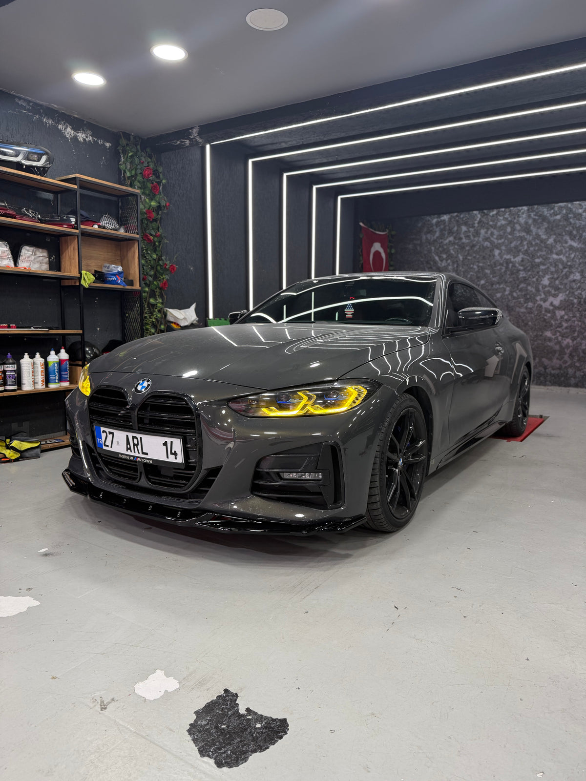 BMW 4 Serisi G22 G23 G26 Ön Tampon Eki Lip yan görünüm