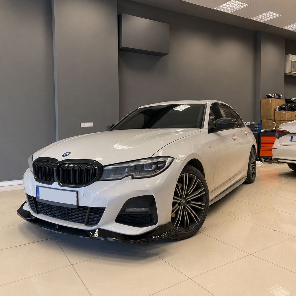 BMW 3 Serisi G20 18-22 AC Schnitzer Ön Tampon Ek Lip Piano Black