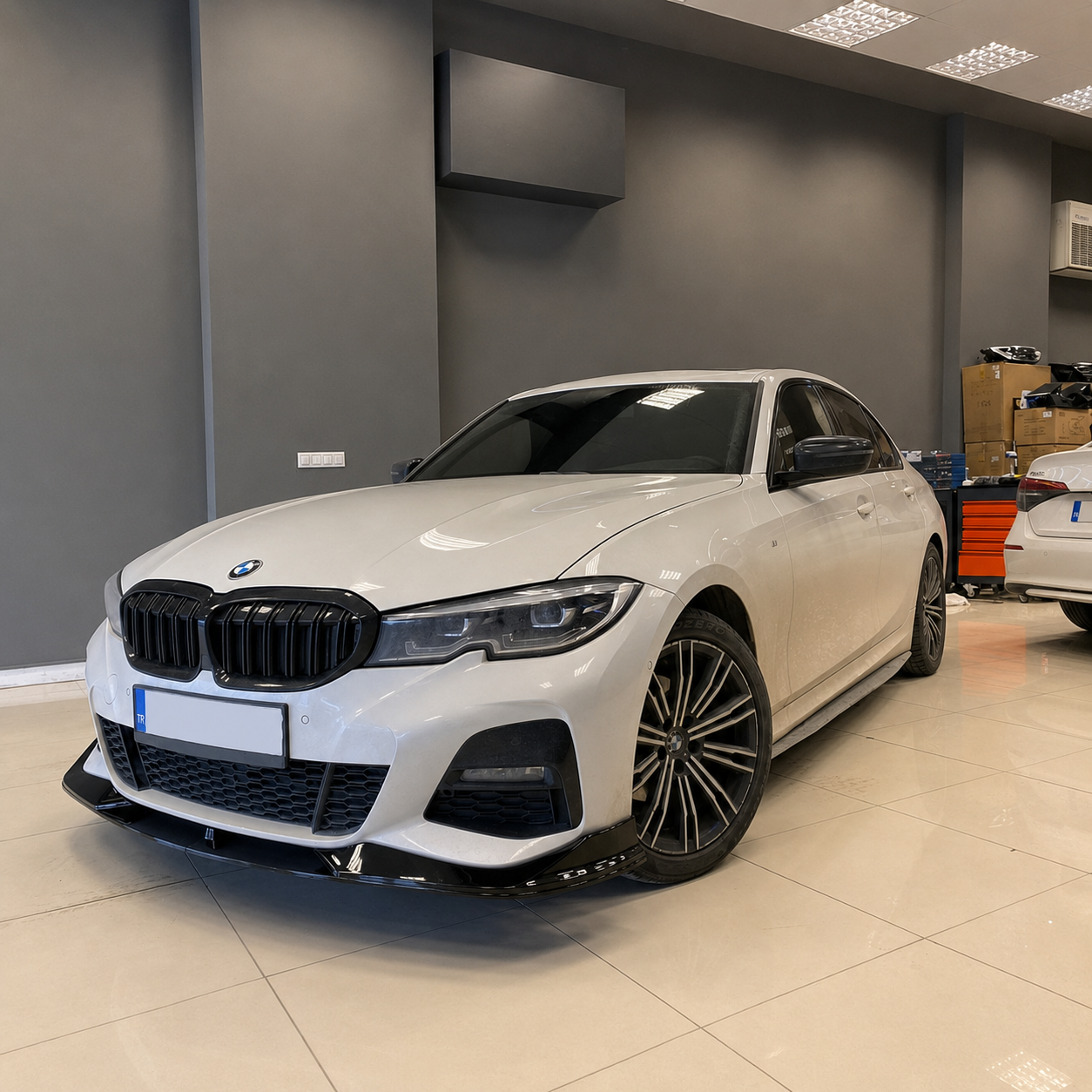 BMW 3 Serisi G20 18-22 AC Schnitzer Ön Tampon Ek Lip Piano Black