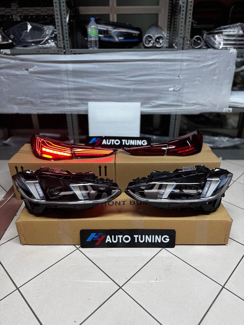 BMW G22 Coupe LCI Style Snake Eyes far seti sarı beyaz DRL