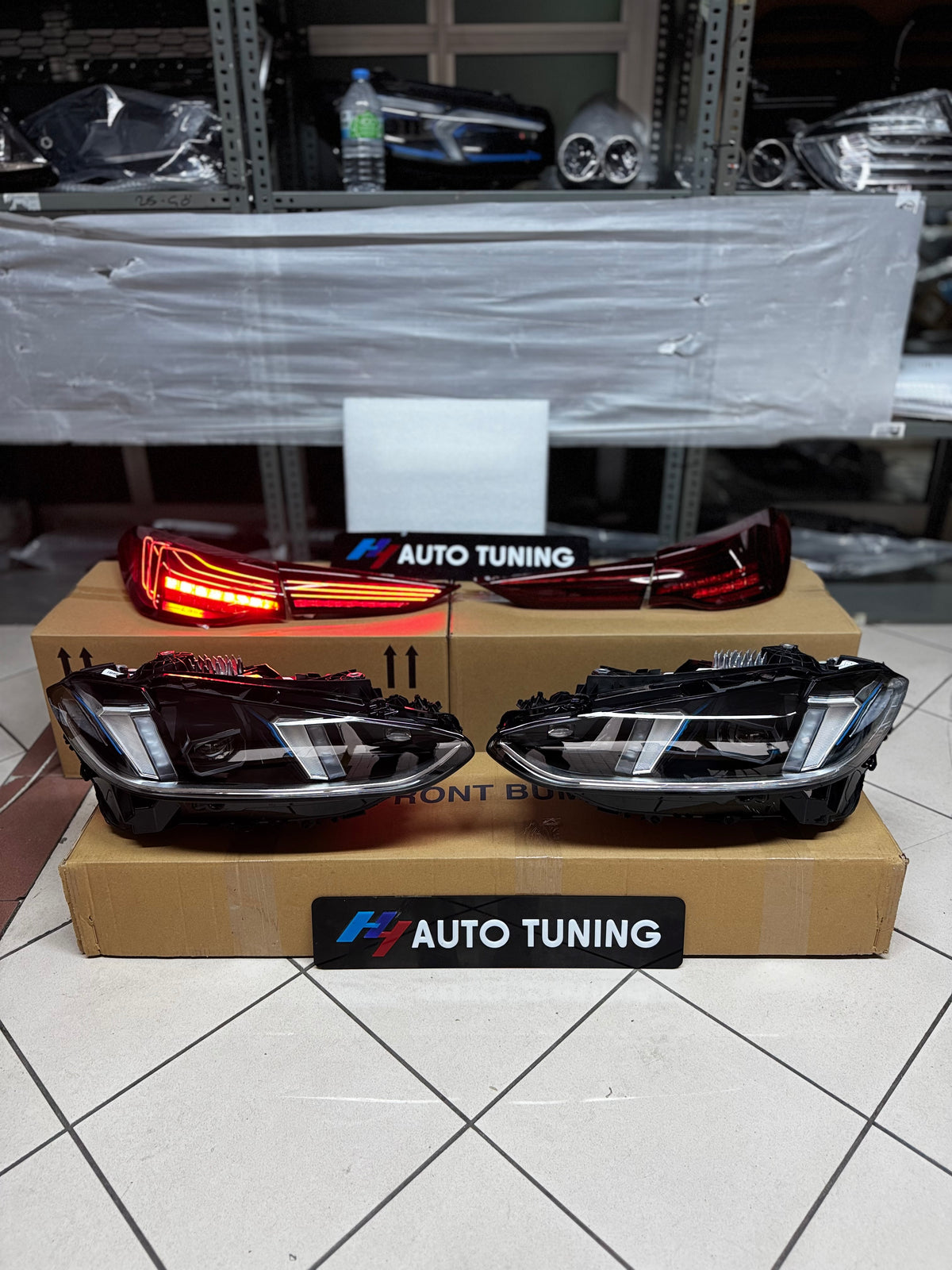 BMW G22 Coupe LCI Style Snake Eyes far seti sarı beyaz DRL