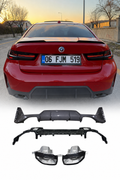 BMW 3 SERİSİ G20 LCI 2022+ 340 M340i DİFÜZÖR KARE EGZOZ UCU SET