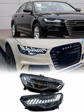 Audi A6 4G 2012–2015 4K RS6 Style ön far seti, araç uygulamaları ve ürün görünümü
