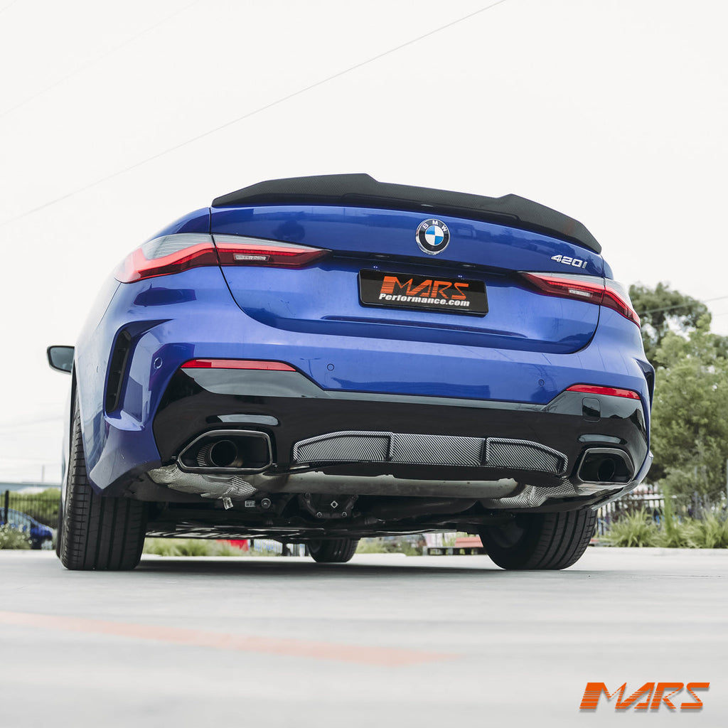 BMW G22 Coupe M440i Performance Style arka difüzör, alçak arka açı