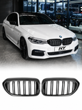 BMW 5 Serisi G30 Uyumlu 2017-2019 Uyumlu M5 Style Çift Çizgi Panjur