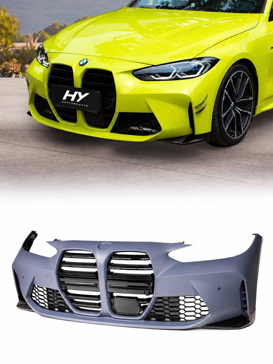 BMW 4 Serisi G22 Coupe G23 Cabrio 2020+ M4 G82 Style Ön Tampon ve Panjur Seti
