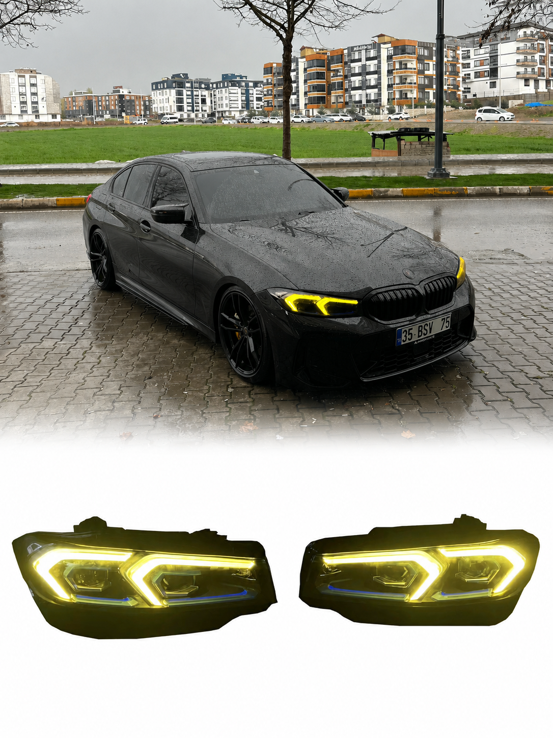 BMW 3 SERİSİ G20 2018-2022 FACELIFT LCI SARI DRL FAR TAKIMI