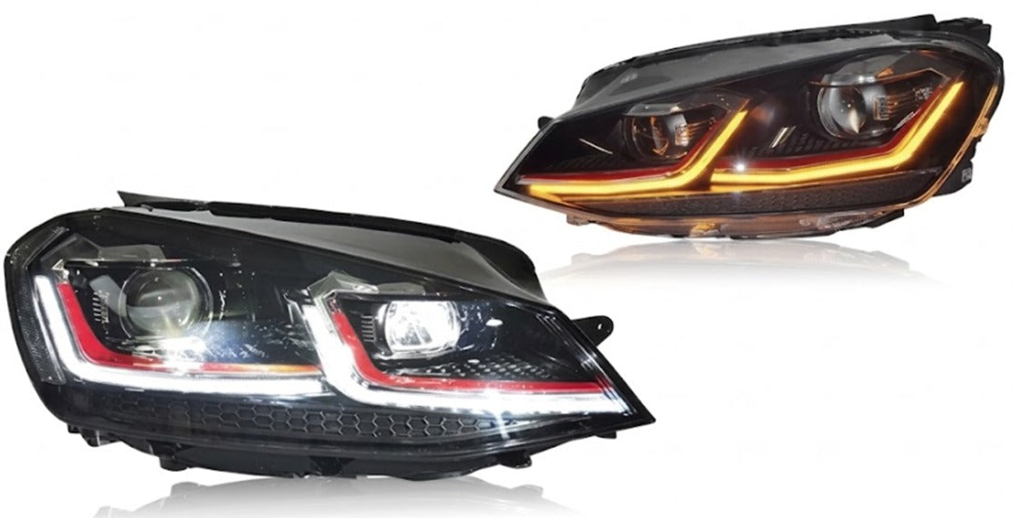 GOLF 7 UYUMLU 7,5 GTI DIZAYN FAR KIRMIZI