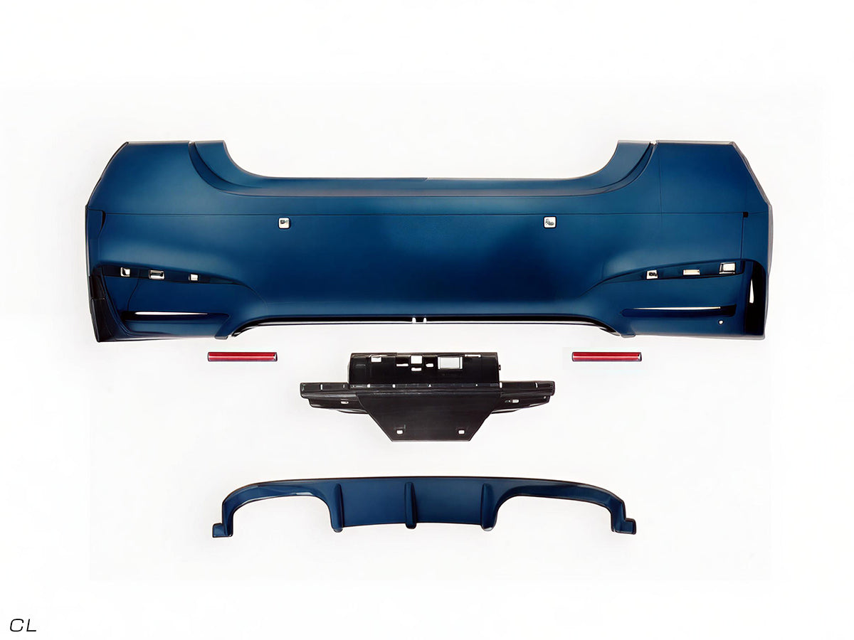 BMW 4 Serisi F32/F36 2013-2020 Uyumlu M4 Style PDC Sağ-Sol Çift Egzoz Çıkışlı Komple Arka Tampon Seti - 1. ürün görseli | HY Tuning