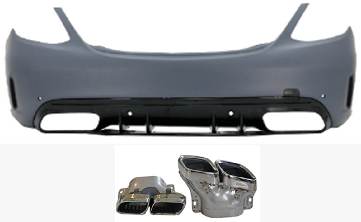 W205 2019- C63 ARKA TAMPON SETİ (GRİ ÇITALI)