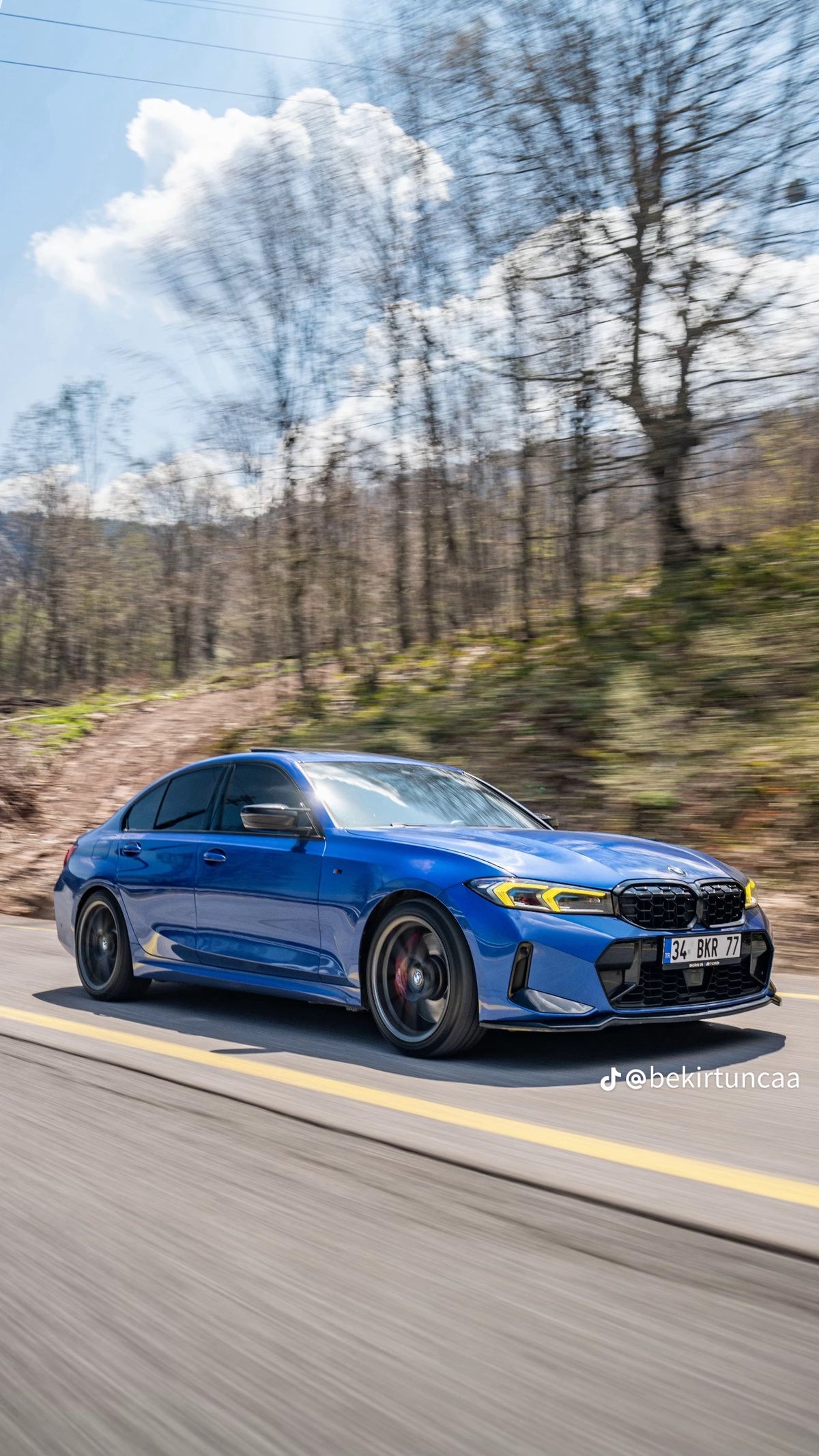BMW 3 Serisi G20 LCI M Sport 2022+ Ön Tampon Eki (Lip)