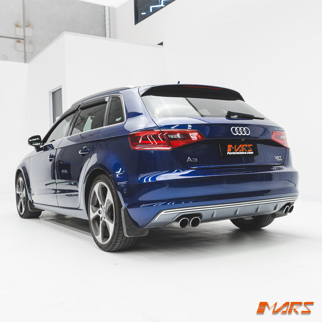 Audi A3 8V 2013-2016 Hatchback dört çıkışlı egzoz görünümlü difüzör - HY TUNING