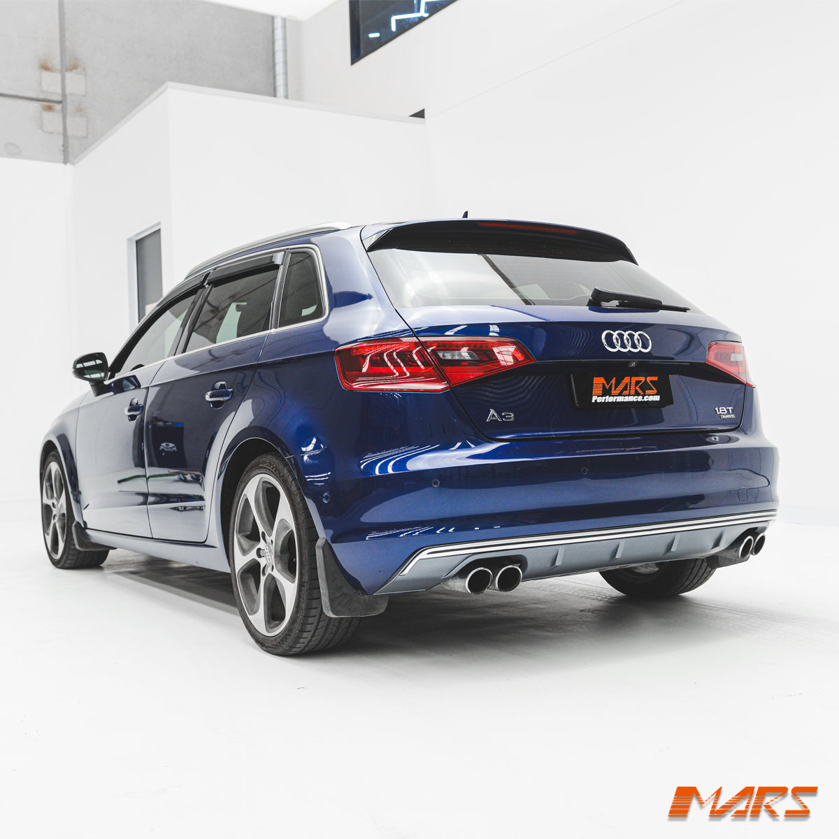 Audi A3 8V 2013-2016 Hatchback dört çıkışlı egzoz görünümlü difüzör - HY TUNING