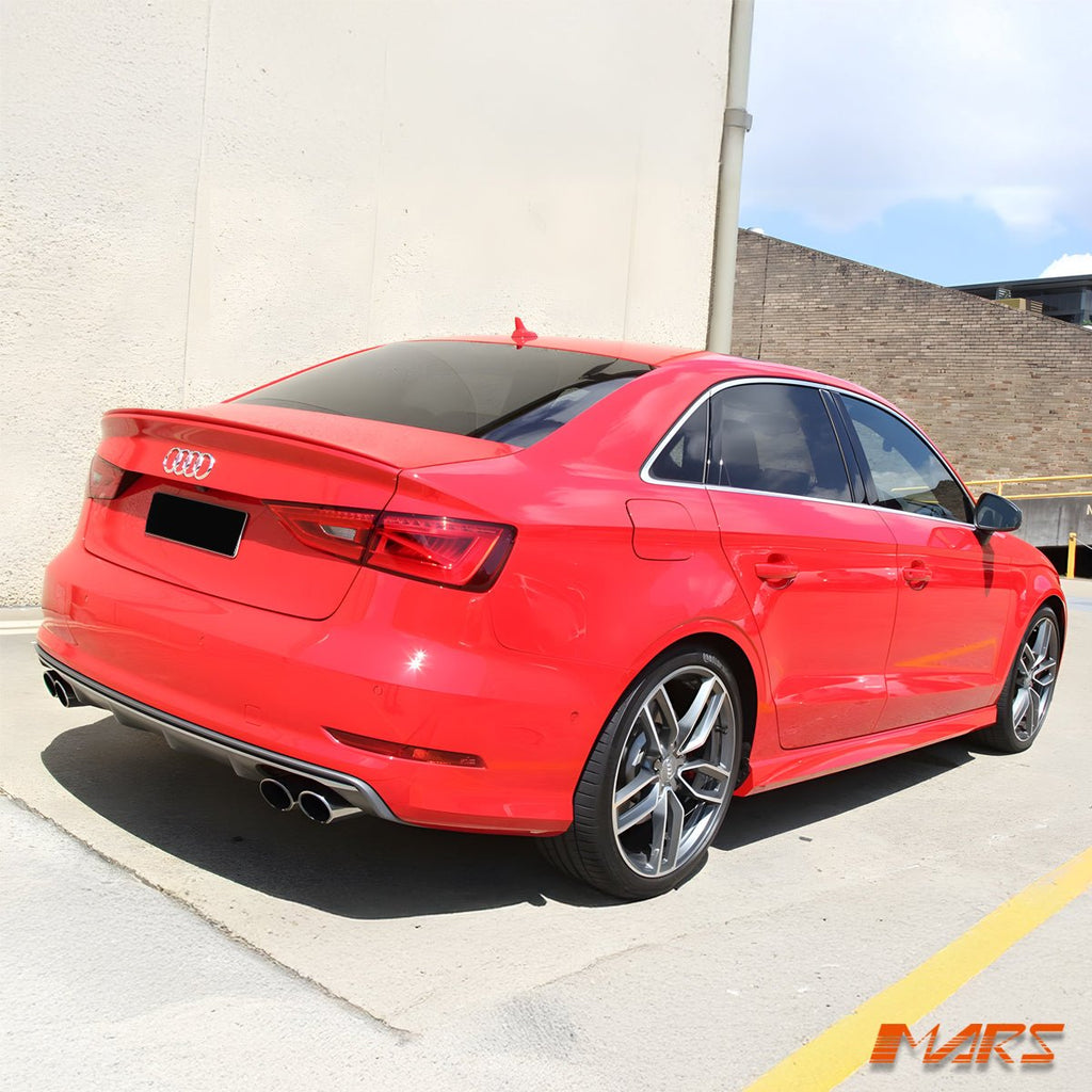 Audi A3 8V 2013-2016 Sedan Cabrio arka difüzör bağlantı ve form detayları - HY TUNING