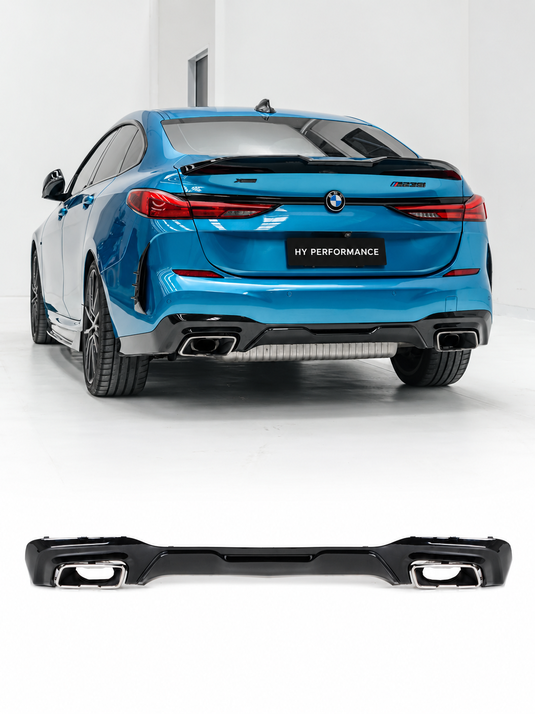 BMW F44 Gran Coupe M235i Performance Style arka difüzör ve egzoz ucu seti