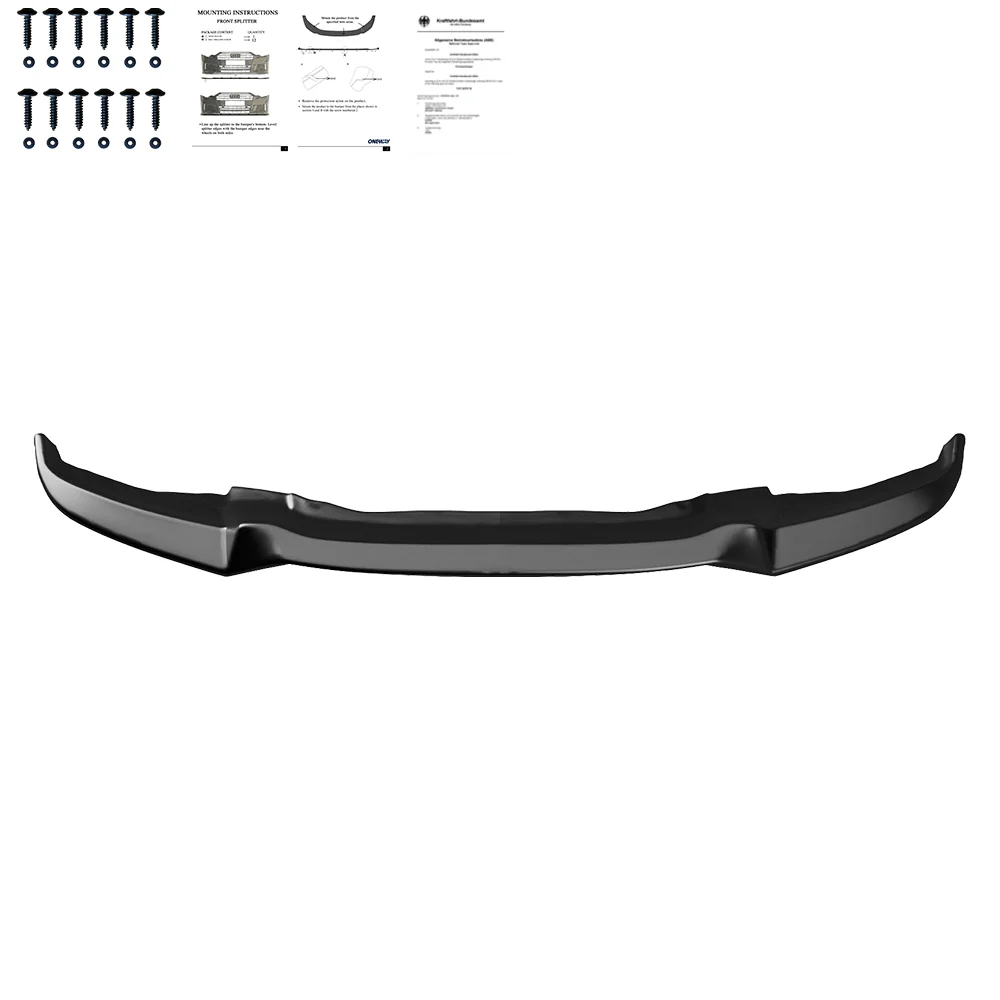 BMW X6 F16 M Sport 2014-2019 Ön Tampon Eki (Lip) Parlak Siyah