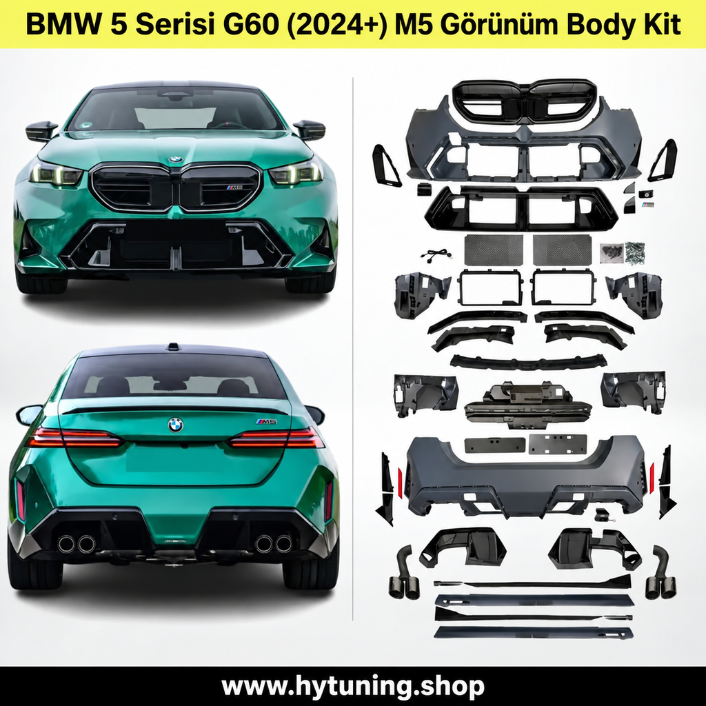 BMW 5 SERİSİ G60 2024+ M5 G90 TASARIM BODY KIT - ÖN ARKA TAMPON, MARŞPİYEL