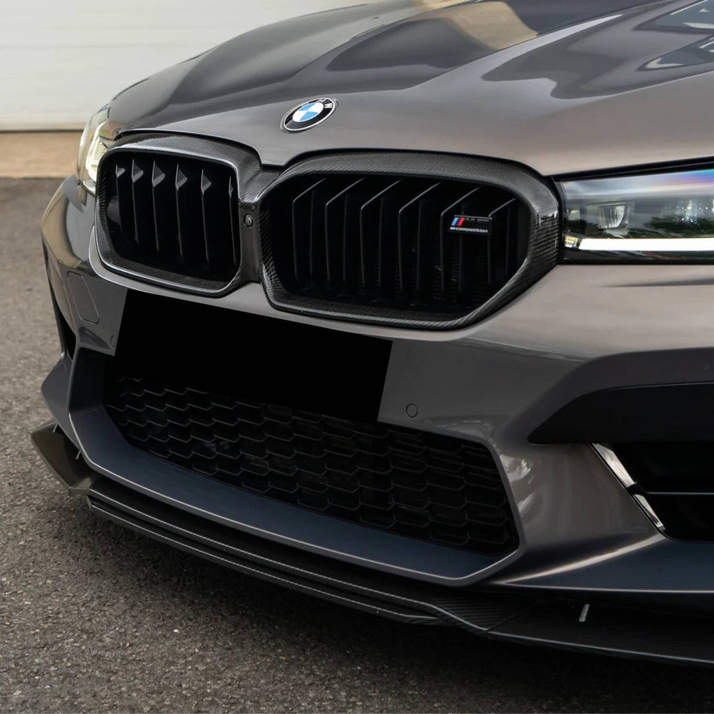 BMW 5 Serisi G30 / M5 F90 LCI 2021-2023 Karbon Çift Çıta Ön Panjur