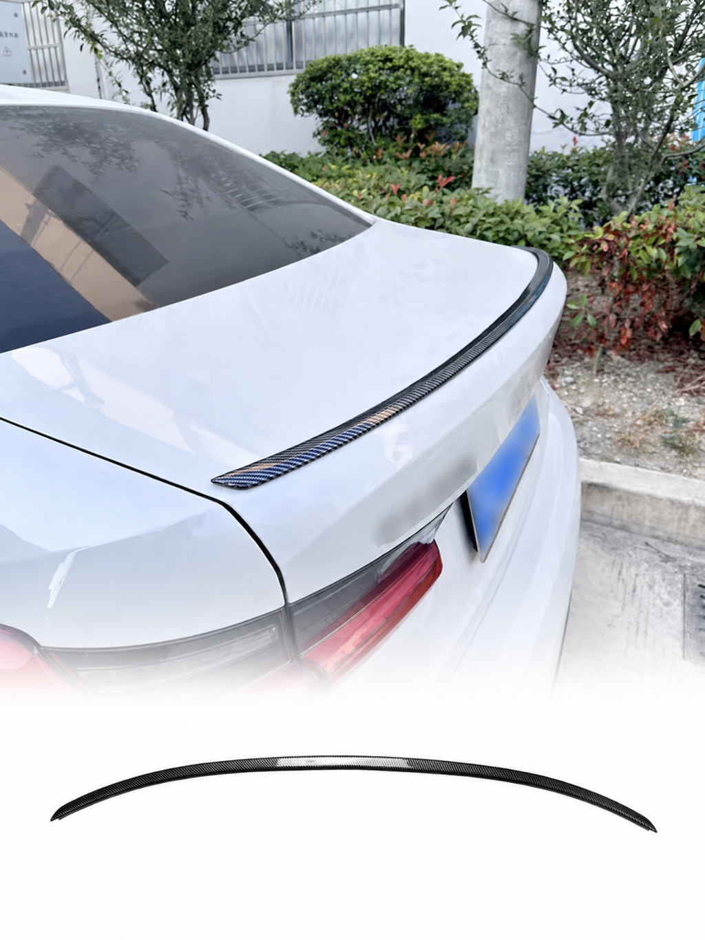 BMW 3 Serisi G20 2018-2026 M Sport ince tip karbon görünümlü bagaj spoyleri