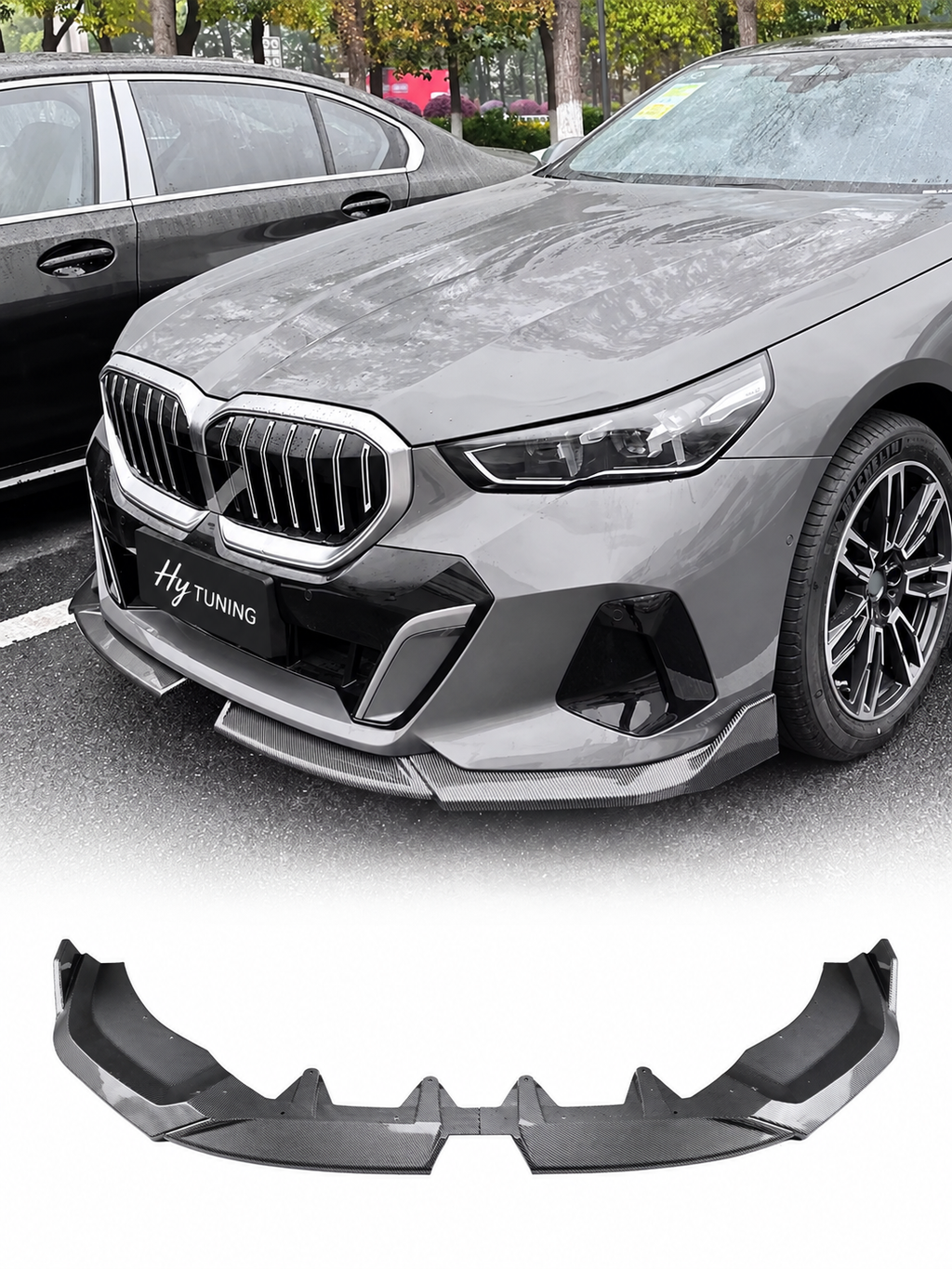 BMW G60 ve i5 2024+ M Performance karbon görünümlü ön tampon eki - ürün görseli 1
