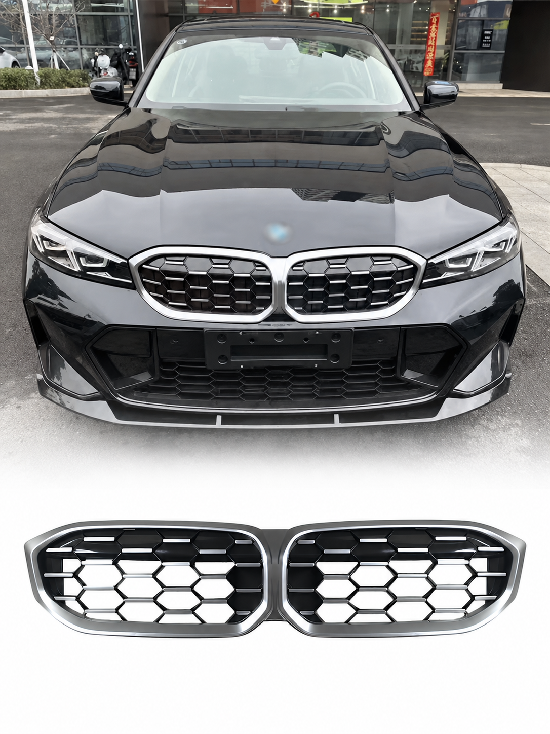 BMW 3 Serisi G20 LCI 2022+ M340i Diamond Krom Ön Panjur