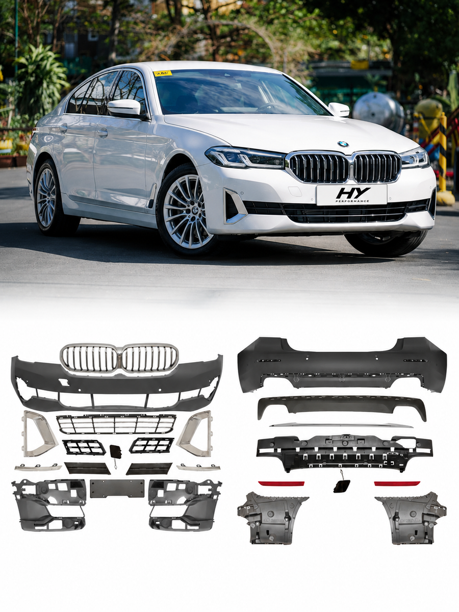 BMW 5 Serisi G30 LCI 2020-2023 Uyumlu Luxury Line Body Kit Ön Arka Tampon Seti