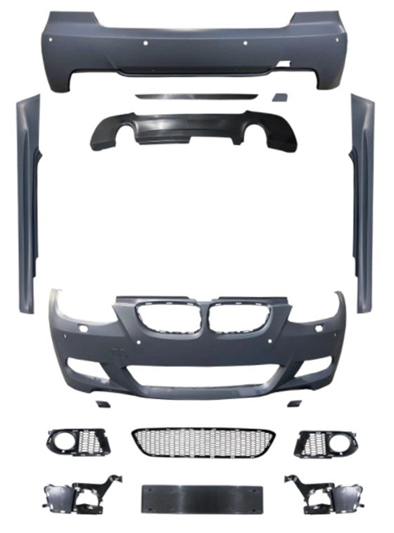 Body Kit E92 Far Yıkamalı, Ön/Arka PDC, <O-O> Egzoz Çıkışlı, Marşpiyelli -M-Tech- 2006-09