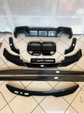 BMW G22 Coupe G23 Cabrio 2020+ parlak siyah Aero Body Kit M4 CSL panjurlu