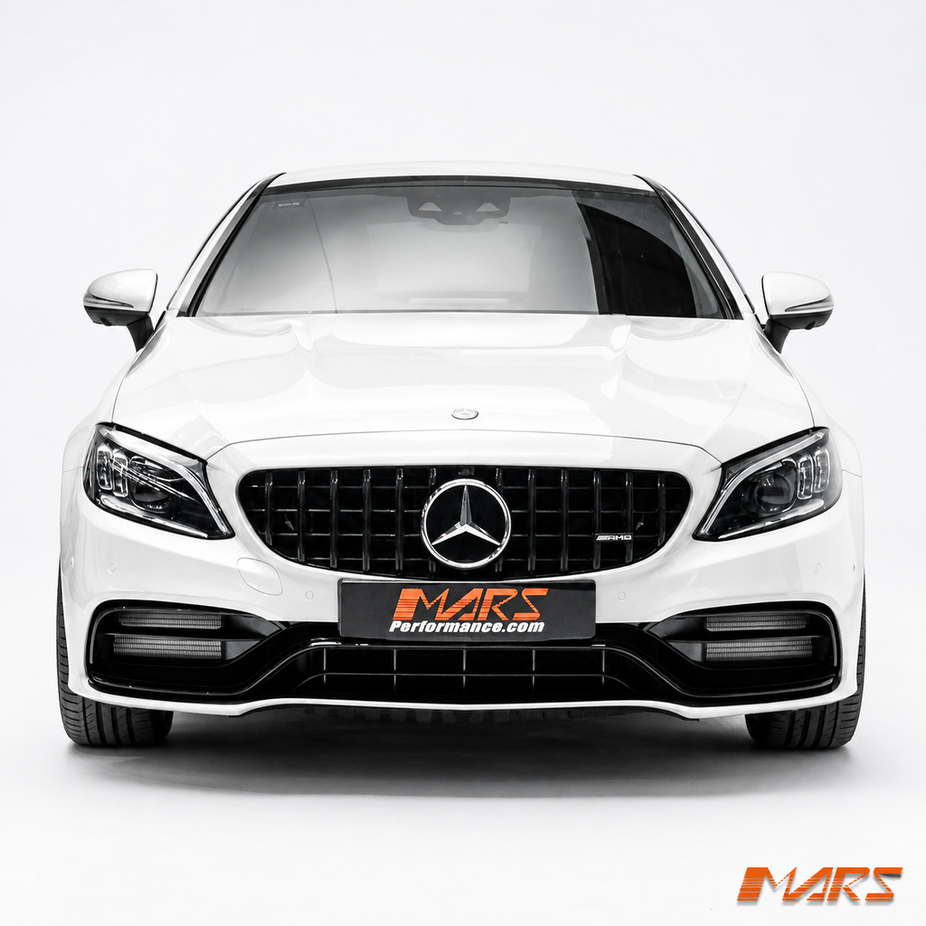 Mercedes W205 C205 makyajlı C63 S Style tampon sağ sol hava girişi detayları
